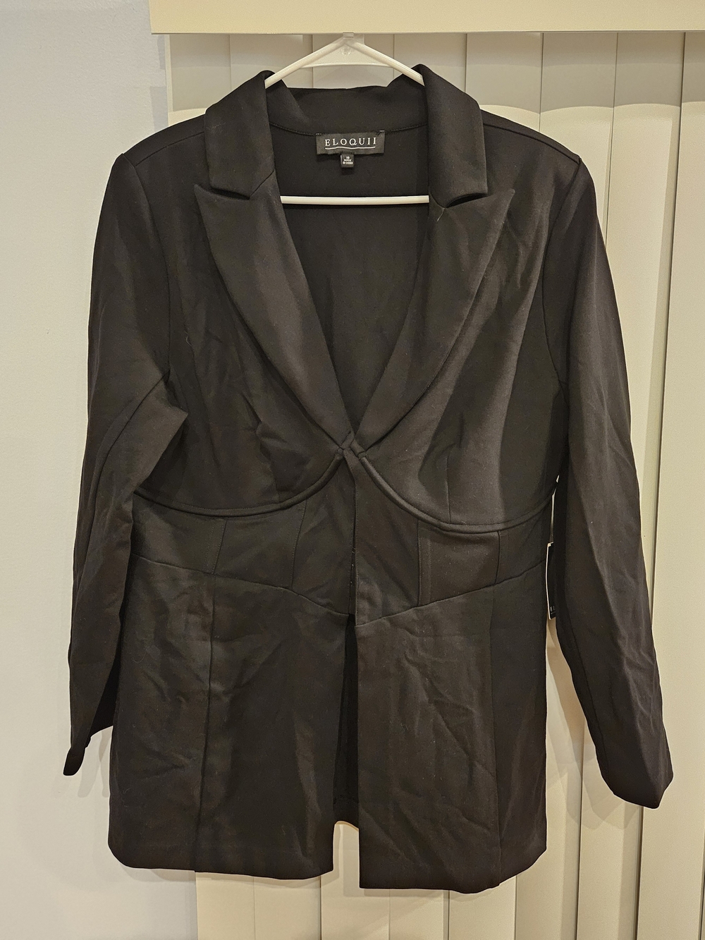 Eloquii Black Longline Blazer Jacket
